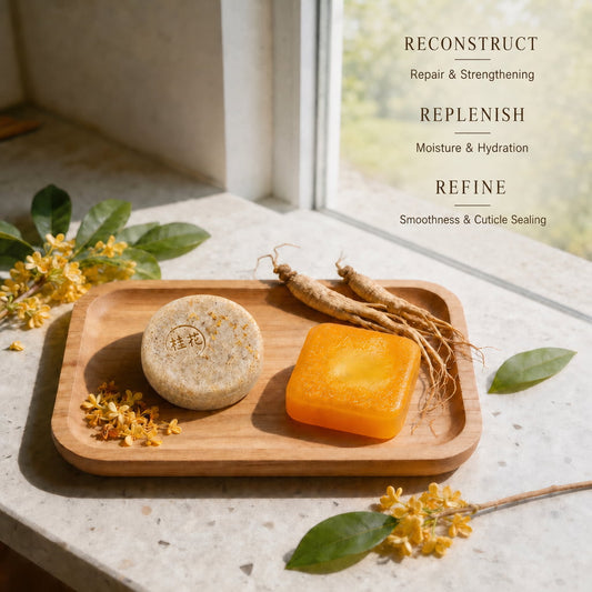 Restorative shampoo and conditioner set for dry damaged hair, anti-frizz moisturizing hair care duo for curly hair and brittle strands