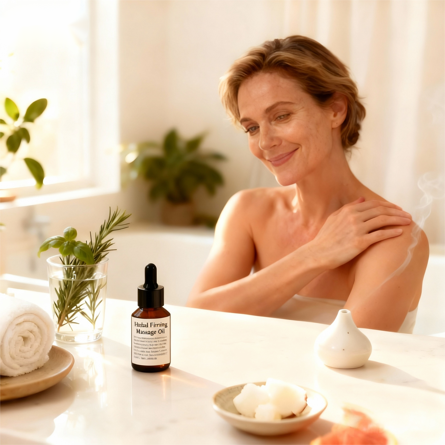 Herbal Firming Massage Oil — Botanical Aroma and Toned-Skin Care