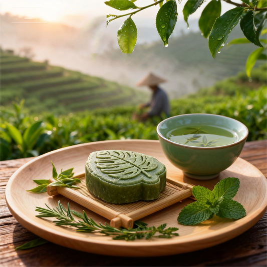 Handcrafted Green Tea & Mint Oil-Control Shampoo Bar