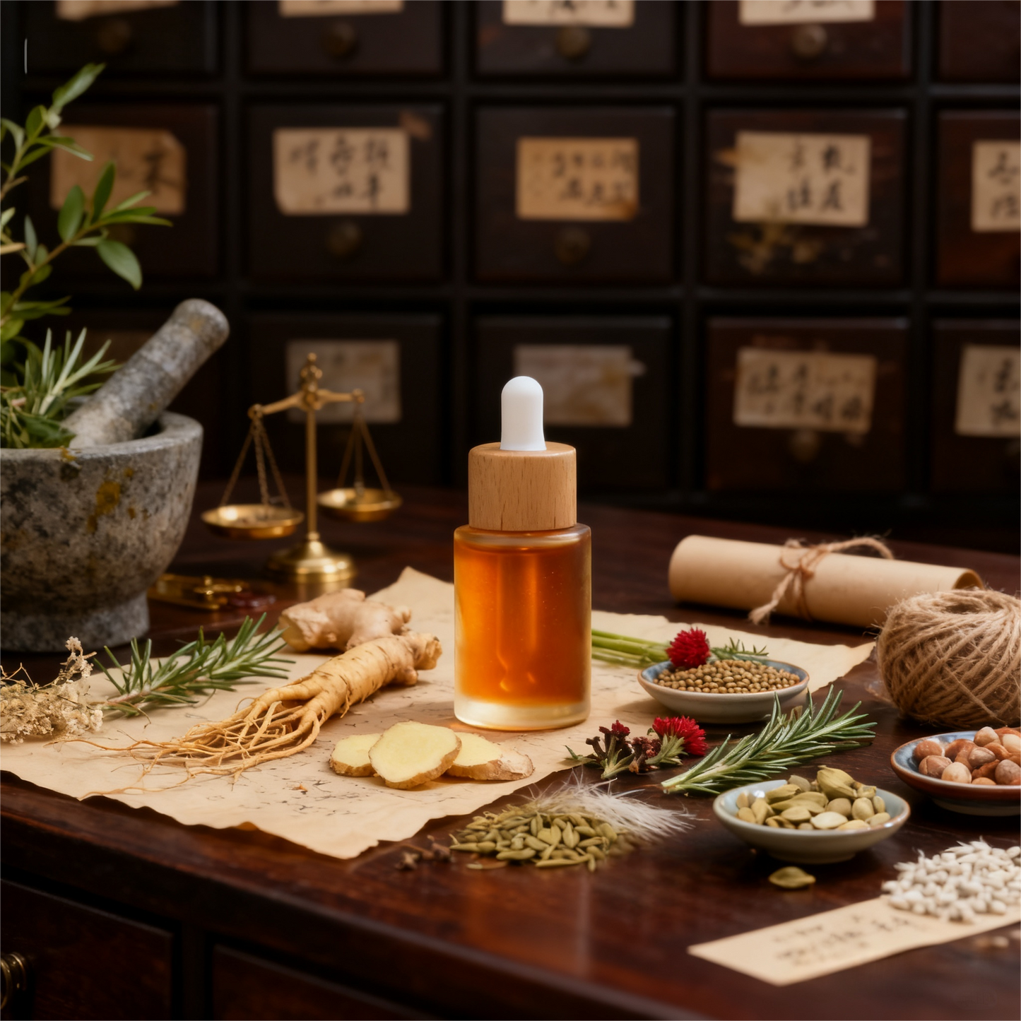 Herbal ingredients in Botanical Volume Hair Oil — Thicker-Looking, Stronger, Glossier Hair