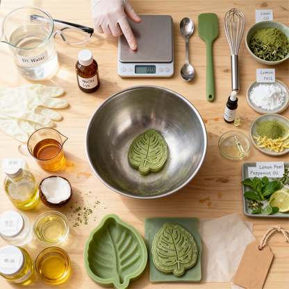 Handcrafted Green Tea & Mint Oil-Control Shampoo Bar