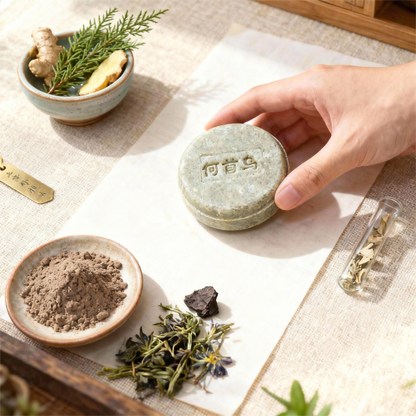 Fo‑Ti (He Shou Wu) and rosemary botanicals used in the volumizing hair care set