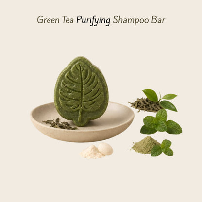 Green Tea & Peppermint Purifying Shampoo Bar.