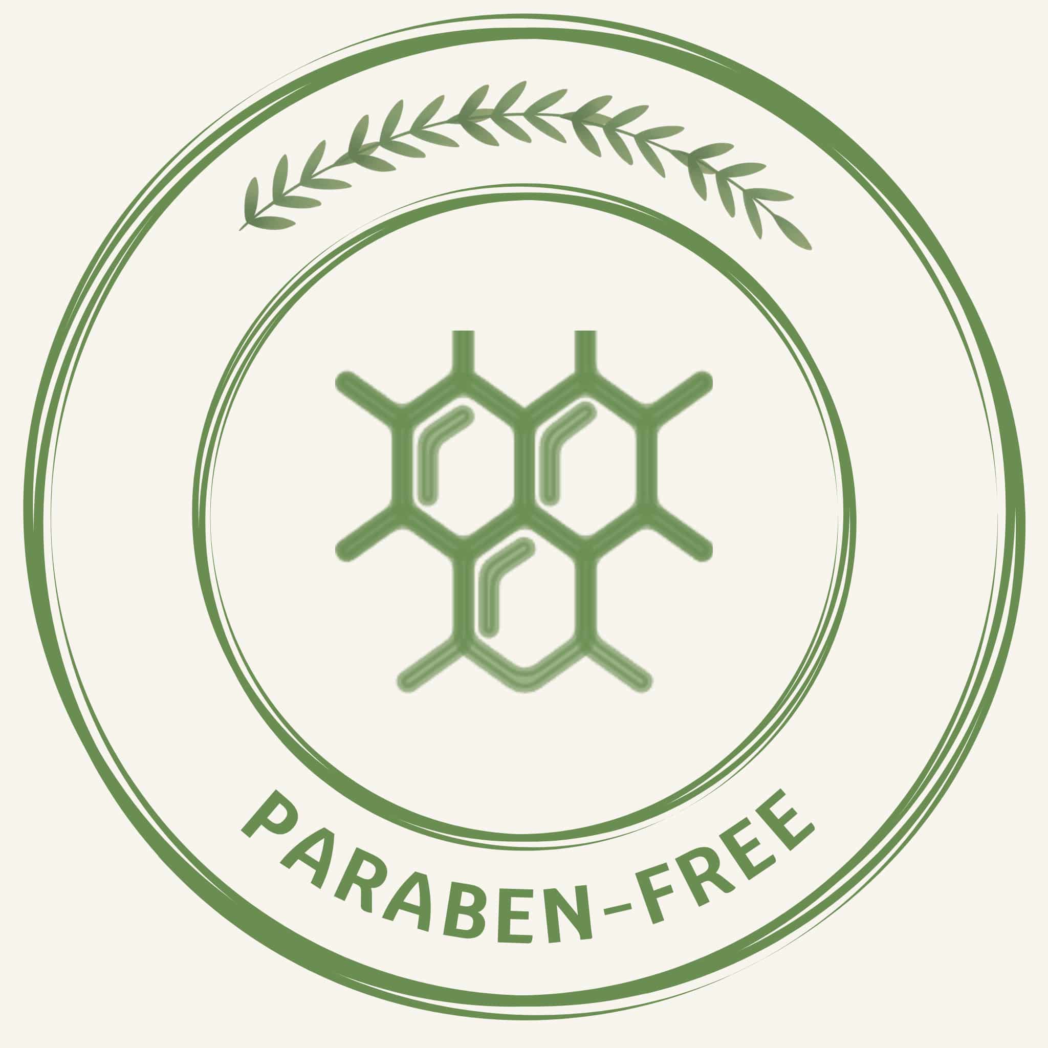 Paraben-free clean beauty trust badge for SootheHerbs natural plant-based formulas.