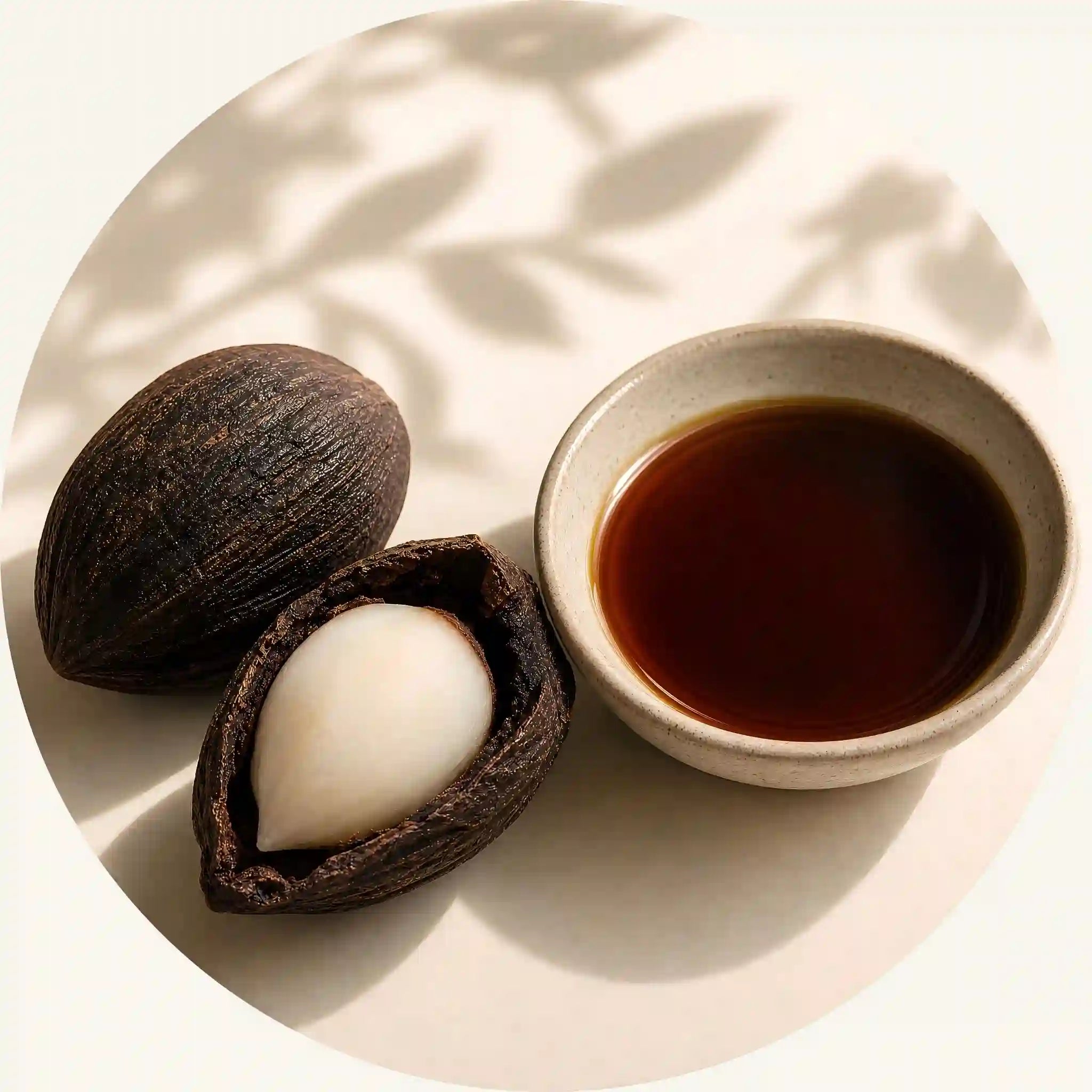 Raw Batana oil with botanical nuts, a rich nourishing deep repairer formula crafted for dry, split ends and damaged hair.