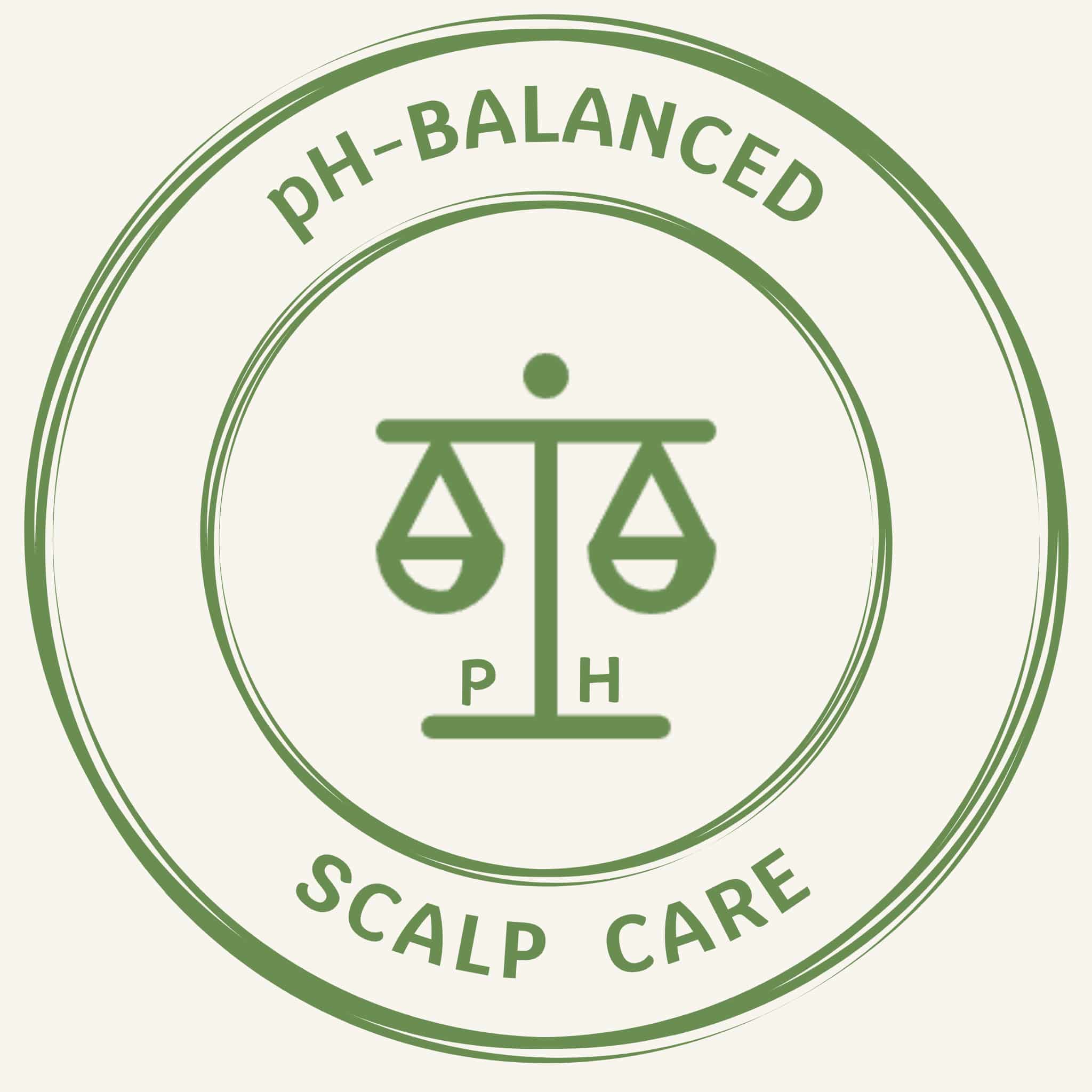 pH-balanced scalp care formulas icon for SootheHerbs botanical haircare.
